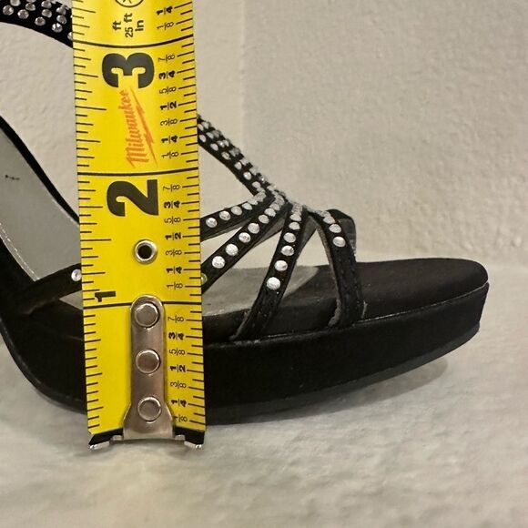 Black Rhinestone Platform Slingback heels 8.5 - Picture 6 of 6
